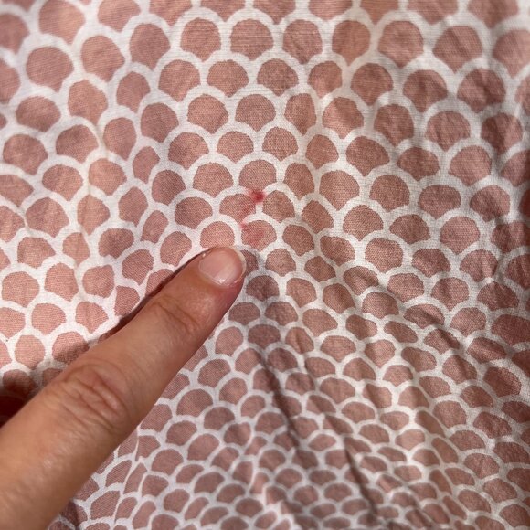 Faherty Playa Button Up Shirt Size XL Pink Organic Cotton Fish Scale Print - Picture 7 of 9